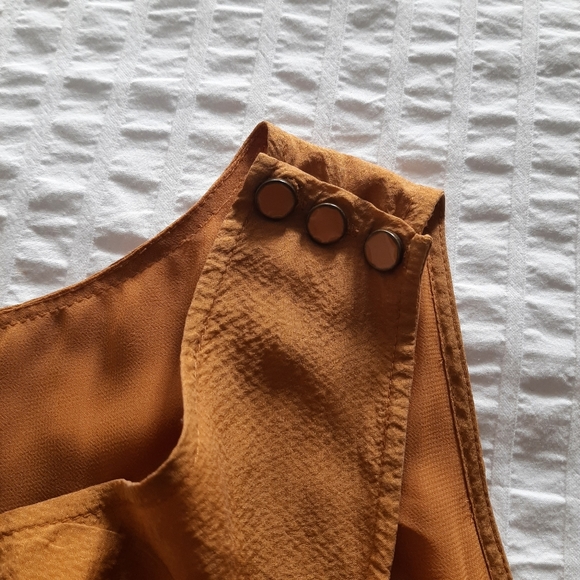 J.CREW | 100% Silk Tiered Ruffle Tank Top Size 10 - Picture 4 of 7